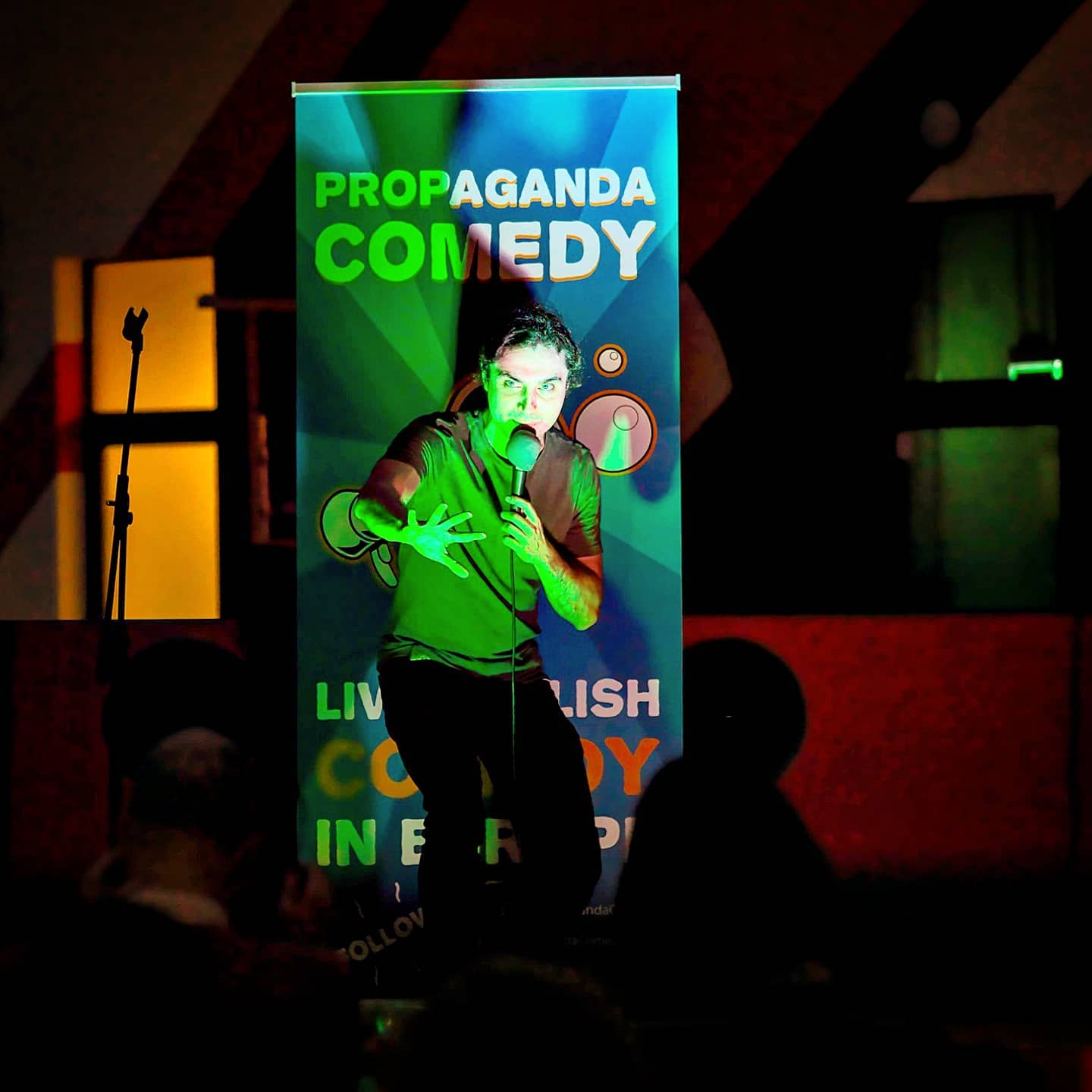 Dragos performing on stage
